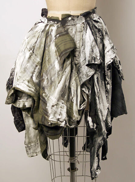 Ensemble, Preen (British, founded 1996), a) cotton, aluminum
b) elastic, aluminum
c) cotton, wool, elastic, British