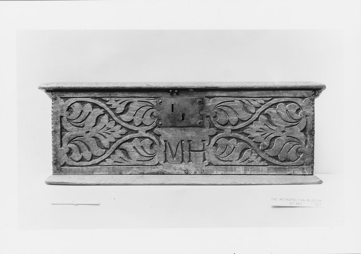 Box, Attributed to John Thurston (1607–1685), White oak, red oak, yellow pine, American