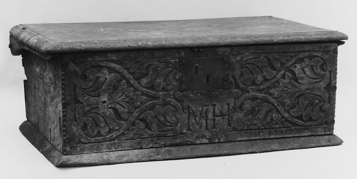 Box, Attributed to John Thurston (1607–1685), White oak, red oak, yellow pine, American