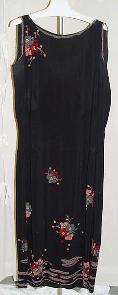 Evening dress, silk, glass, European