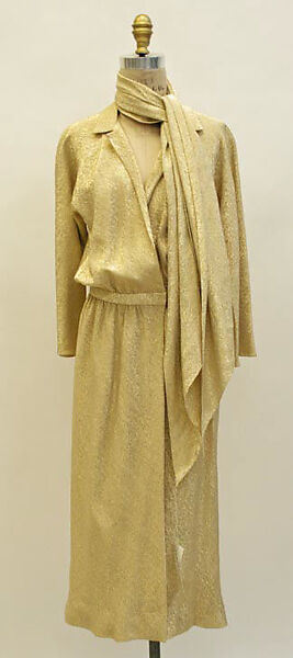 Cocktail dress, Halston (American, Des Moines, Iowa 1932–1990 San Francisco, California), Lurex, American 