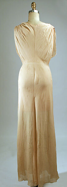 Nightgown, silk, American