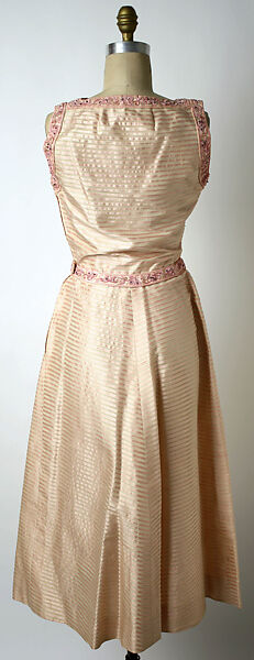 Cocktail dress, Mainbocher (French and American, founded 1930), silk, plastic, glass, American