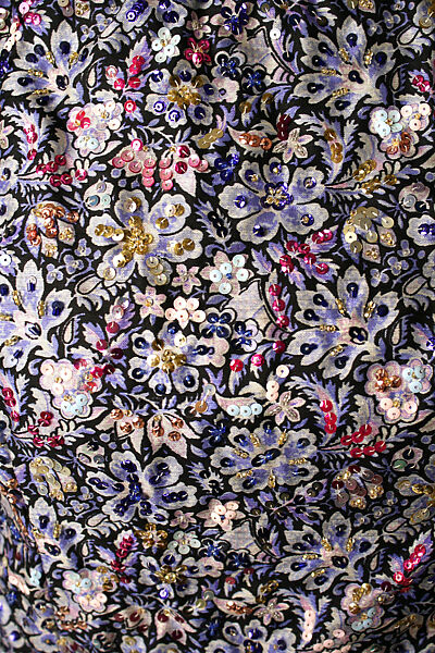 Evening dress, Mainbocher (French and American, founded 1930), silk, plastic, glass, American