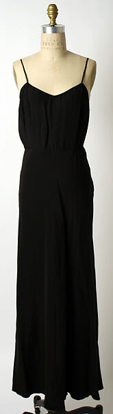 Evening ensemble, Mainbocher (French and American, founded 1930), silk, metal, nylon, American