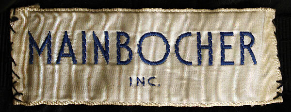 Evening ensemble, Mainbocher (French and American, founded 1930), silk, metal, nylon, American