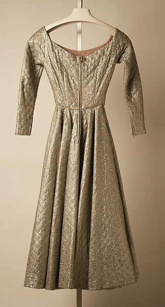 Evening dress, Anne Fogarty (American, Pittsburgh, Pennsylvania 1919–1980 New York), metallic cloth, cotton, American