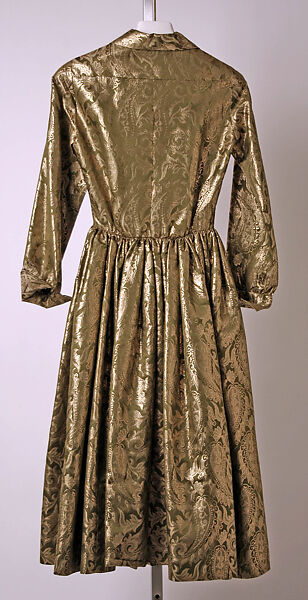 Dress, Anne Fogarty (American, Pittsburgh, Pennsylvania 1919–1980 New York), silk, metallic threads, leather, American