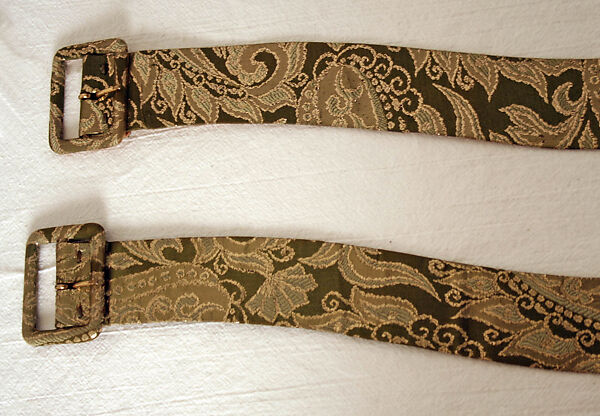 Dress, Anne Fogarty (American, Pittsburgh, Pennsylvania 1919–1980 New York), silk, metallic threads, leather, American