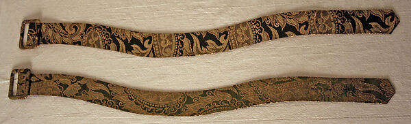 Dress, Anne Fogarty (American, Pittsburgh, Pennsylvania 1919–1980 New York), silk, metallic threads, leather, American