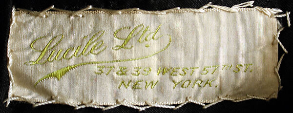 Evening dress, Lucile Ltd., New York (American, 1910–1932), silk, cotton, metal, American