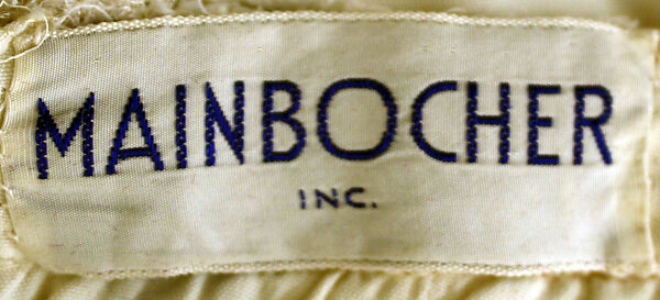 Evening dress, Mainbocher (French and American, founded 1930), cotton, silk, American