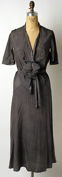 Afternoon dress, Mainbocher (French and American, founded 1930), silk, French 