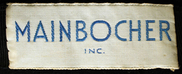 Ensemble, Mainbocher (French and American, founded 1930), silk, cotton, plastic (cellulose nitrate), American