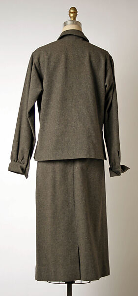 Dress, Anne Fogarty (American, Pittsburgh, Pennsylvania 1919–1980 New York), wool, leather, American