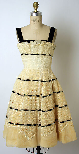 Dress, Ann Lowe (American, Clayton, Alabama 1898–1981 Queens, New York), cotton, nylon, American 