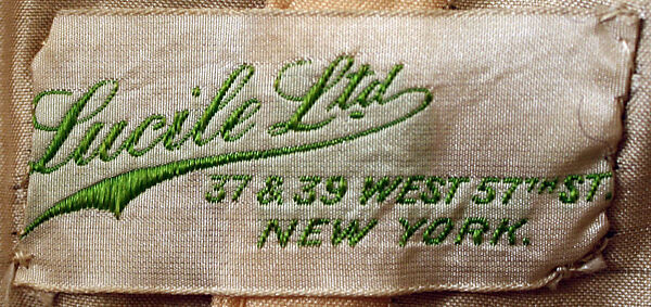 Evening dress, Lucile Ltd., New York (American, 1910–1932), silk, American