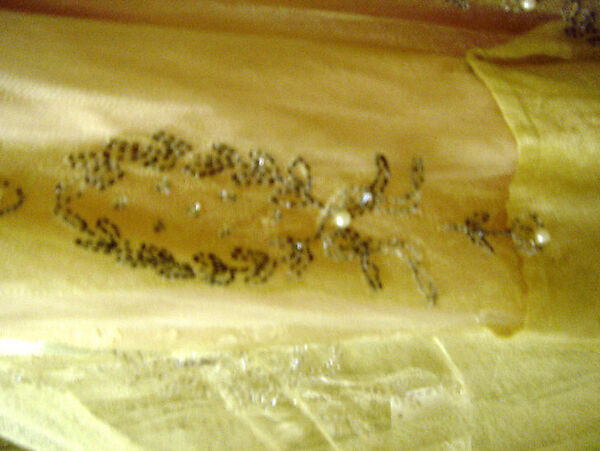 Evening dress, Lucile Ltd., New York (American, 1910–1932), silk, cotton, glass, plastic, British