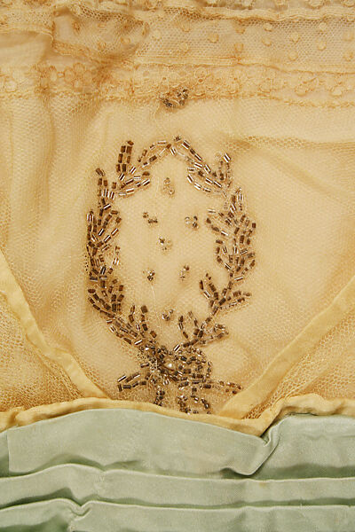 Evening dress, Lucile Ltd., New York (American, 1910–1932), silk, cotton, glass, plastic, British