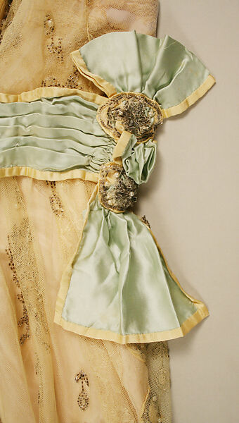 Evening dress, Lucile Ltd., New York (American, 1910–1932), silk, cotton, glass, plastic, British
