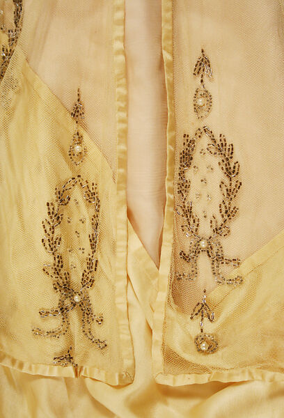 Evening dress, Lucile Ltd., New York (American, 1910–1932), silk, cotton, glass, plastic, British