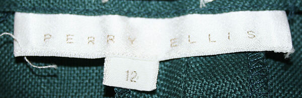 Ensemble, Perry Ellis Sportswear Inc. (American, founded 1978), linen, American