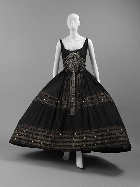 Robe de Style, House of Lanvin (French, founded 1889), silk, metallic thread, glass, plastic, French 