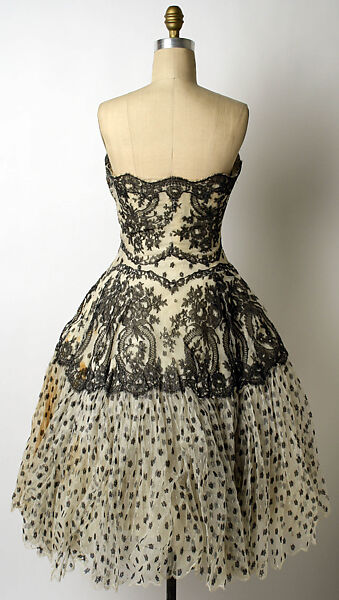 Evening dress, Lanvin-Castillo (French, active 1950–62), silk, net, French