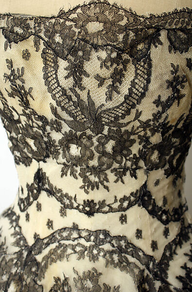 Evening dress, Lanvin-Castillo (French, active 1950–62), silk, net, French