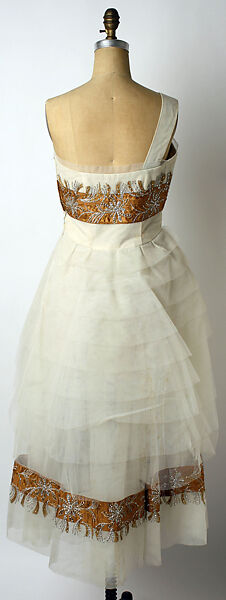 Evening dress, House of Lanvin (French, founded 1889), silk, metal, French