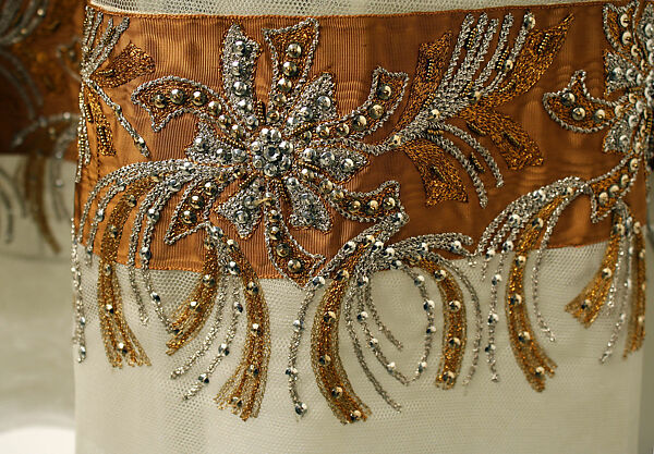 Evening dress, House of Lanvin (French, founded 1889), silk, metal, French