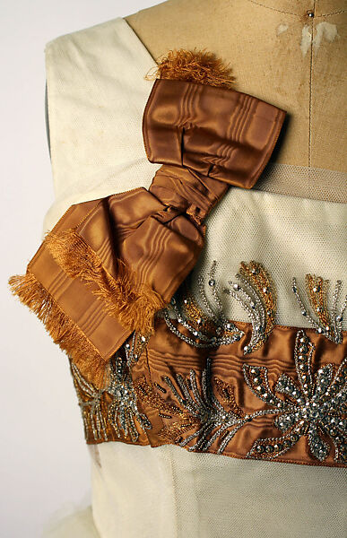 Evening dress, House of Lanvin (French, founded 1889), silk, metal, French