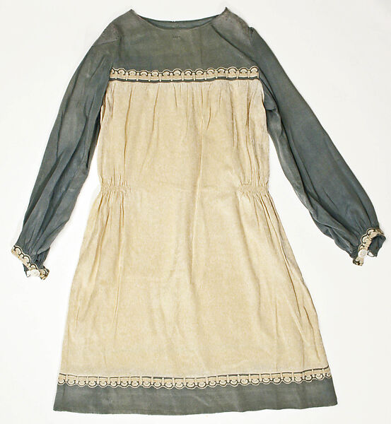 Dress, House of Lanvin (French, founded 1889), silk, wool, metal, French 