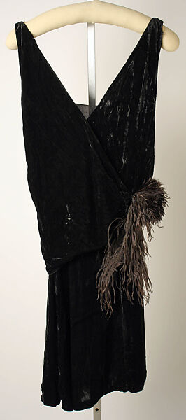Dress, House of Lanvin (French, founded 1889), silk, feathers, French 