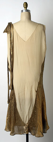 Evening dress, House of Lanvin (French, founded 1889), silk, metallic thread, French