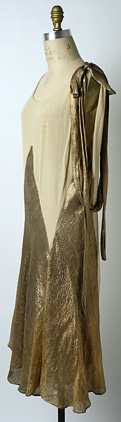 Evening dress, House of Lanvin (French, founded 1889), silk, metallic thread, French