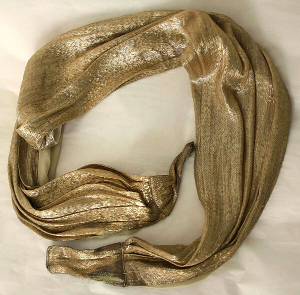 Evening dress, House of Lanvin (French, founded 1889), silk, metallic thread, French