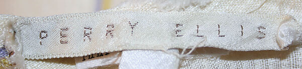 Ensemble, Perry Ellis Sportswear Inc. (American, founded 1978), linen, American