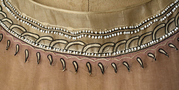 Robe de Style, House of Lanvin (French, founded 1889), cotton, silk, glass, metal, French