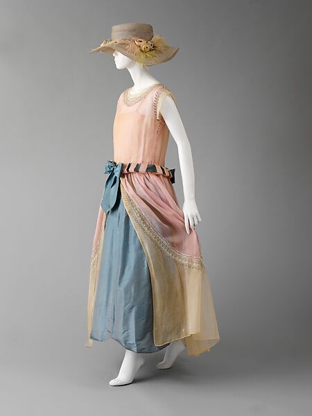 Robe de Style, House of Lanvin (French, founded 1889), cotton, silk, glass, metal, French 