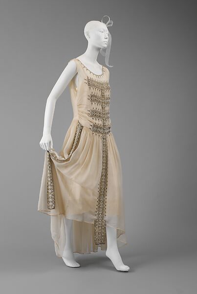 Robe de Style, House of Lanvin (French, founded 1889), silk, glass, metal, French
