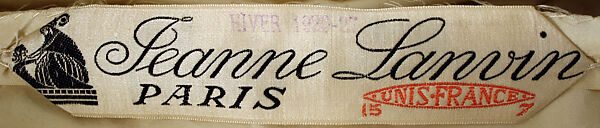 Robe de Style, House of Lanvin (French, founded 1889), silk, plastic, glass, French