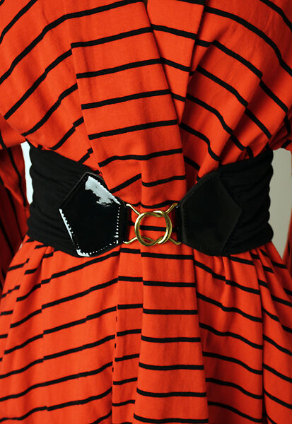 Ensemble, Betsey Johnson (American, born Wethersfield, Connecticut, 1942), cotton, lycra, plastic (vinyl), American