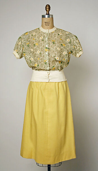 Ensemble, House of Dior (French, founded 1946), linen, cotton, French 
