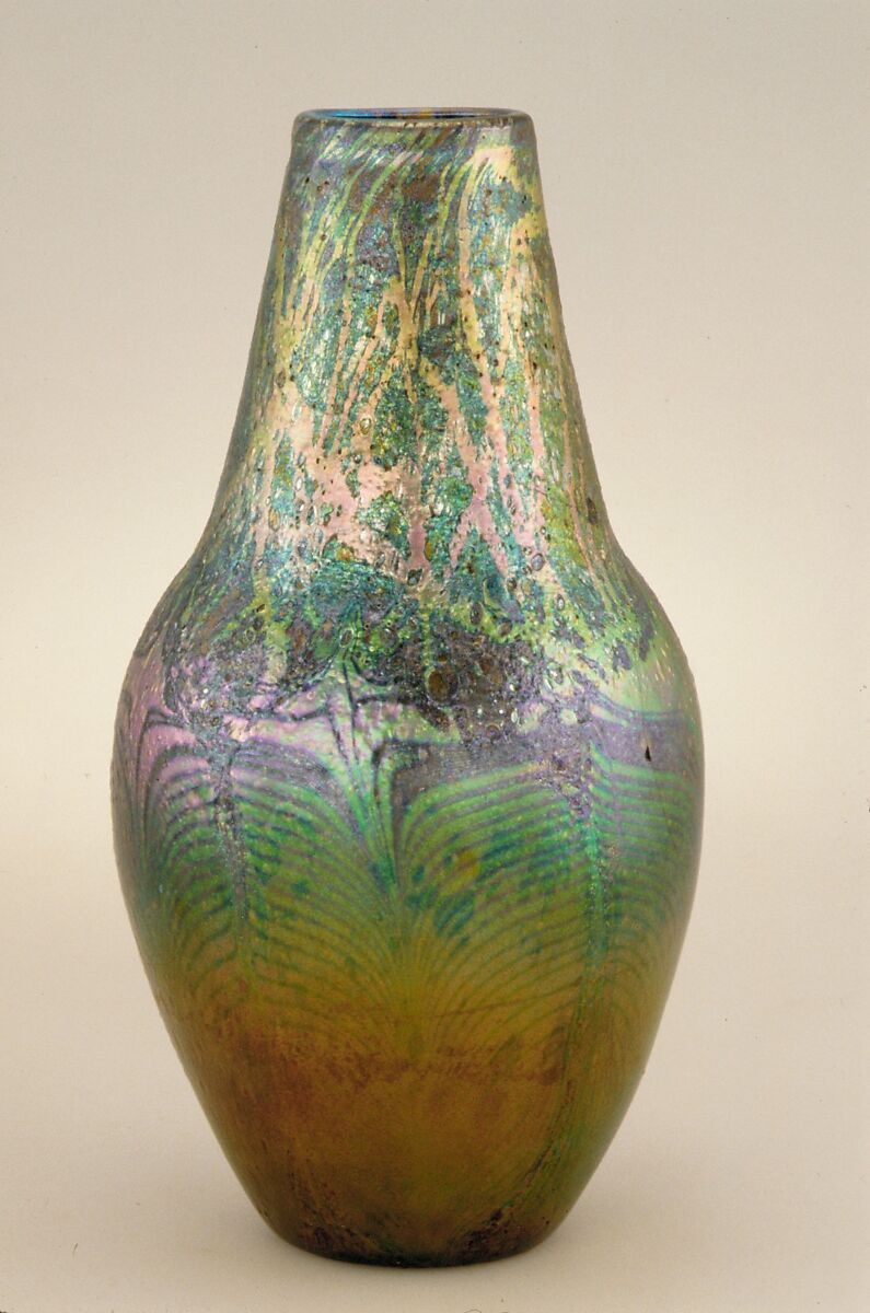 Vase, Designed by Louis C. Tiffany (American, New York 1848–1933 New York), Favrile glass, American 