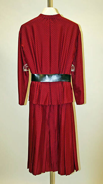 Dress, House of Dior (French, founded 1946), (a, b) silk
(c) leather, French