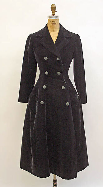 Evening coat, House of Dior (French, founded 1946), silk, jet, French 