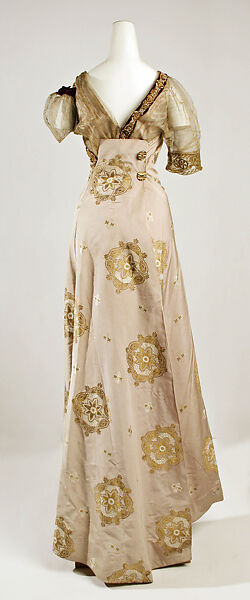 Evening dress, Jeanne Hallée (French, 1870–1924), silk, metal, French