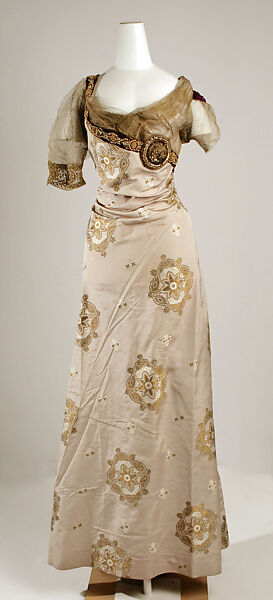Evening dress, Jeanne Hallée (French, 1870–1924), silk, metal, French 