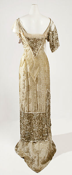 Evening dress, Jeanne Hallée (French, 1870–1924), silk, glass, French